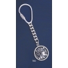 703 Silver Keyring With Goddess Athena Coin