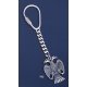 705 Silver Keyring with Thick Masonic Double-headed Eagle of Lagash