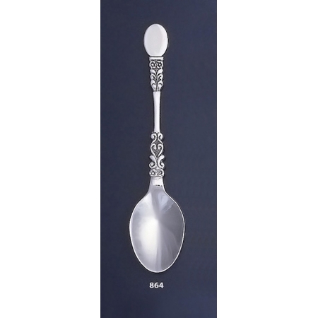 864 Collectible Solid Silver Carved Spoon