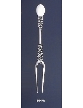 864/A Collectible Solid Silver Carved Fork