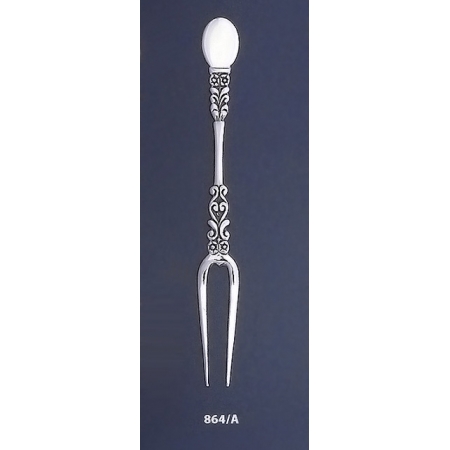 864/A Collectible Solid Silver Carved Fork