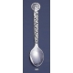 865 Silver Carved Spoon with Rhodes Island- Helios Ancient Sun God Coin