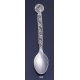 866 Silver Carved  Spoon with Owl Of Wisdom Coin