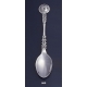 869 Silver Carved  Spoon with Alexander The Great ( Hercules ) Coin