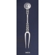 869/A Silver Carved Fork with Alexande the Great ( Hercules ) Coin
