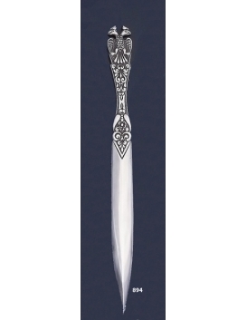 894 Solid Silver Byzantine Paper-Knife with Double-Headed Eagle