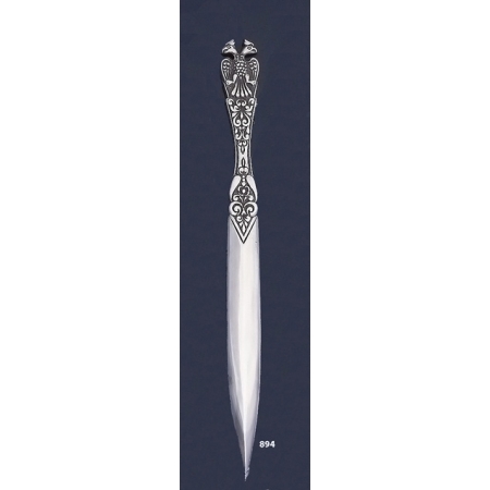 894 Solid Silver Byzantine Paper-Knife with Double-Headed Eagle