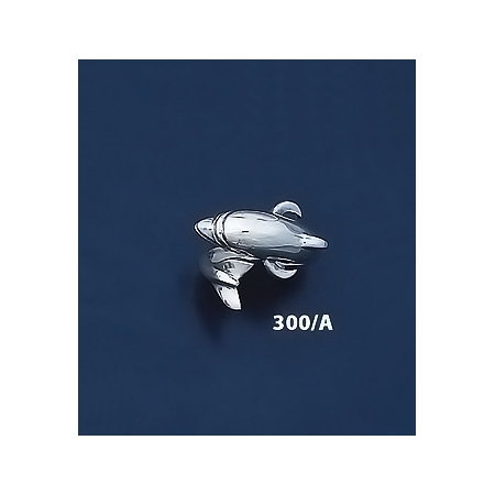 300/A Silver Head and Tail Minoan Dolphin Ring (M)
