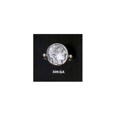 309/DA Archaic Athena sterling silver band ring