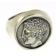 1132 Large Mens Chevalier Greek God Apollo coin ring XL