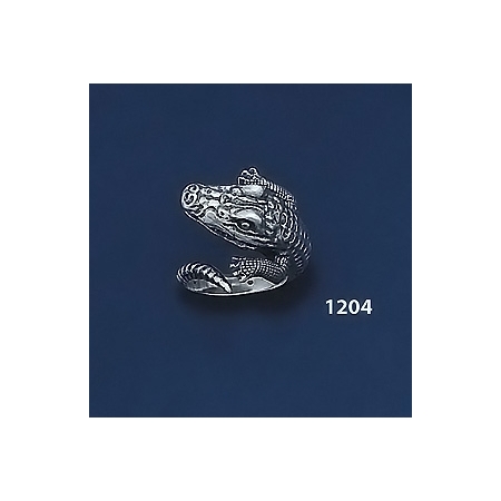 1204 Sterling Silver Crocodile / Alligator Ring