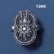 1266 Large Hercules-knot/Gordian knot braided sterling silver ring (L)