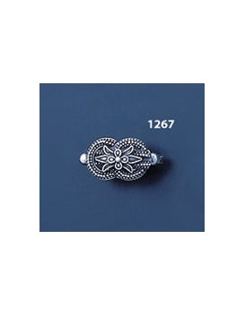 1267 Large Hercules-knot/Gordian knot braided sterling silver band ring