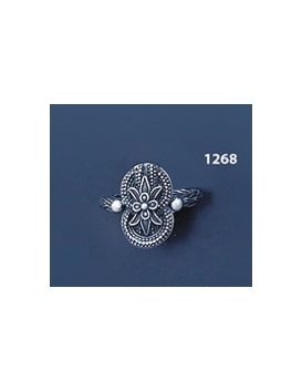 1268 Large Hercules-knot/Gordian knot braided sterling silver band ring