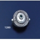 1280 Hellenistic Braided Silver Band Ring with Emerald