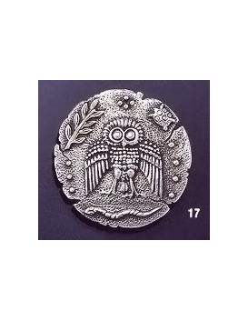 17 Wise owl dekadrachm brooch
