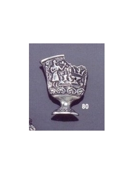 80 Fractured ornate vase brooch