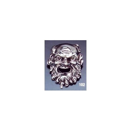 102 Dionysus theater mask brooch