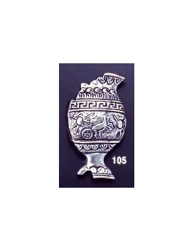 105 Fractured Vase brooch