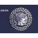 309/KA Sterling silver Athena tetradrachm brooch with Greek key