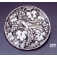 377 Ornate brooch round grapevine/Vine leaves