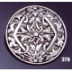 378 Ornate sterling round brooch