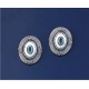 1279 Hellenistic oval earrings with emeralds