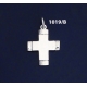 1019/B Contemporary Glossy Silver Baptism Cross