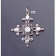 171 Single-Sided Solid Silver Ornate Byzantine Cross