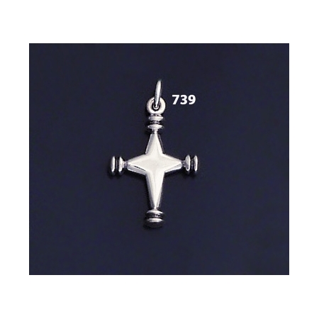 739 Solid Sterling Silver Byzantine Cross