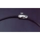 501 Black rubber chord with Silver motif clasp - any size