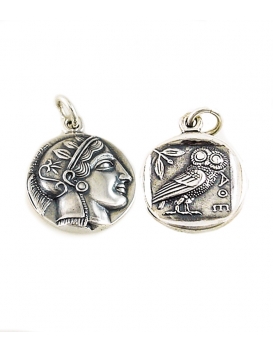 605 Athens tetradrachm, Athena & Wise Owl, silver coin of Athens (Greek Jewelry Shop)