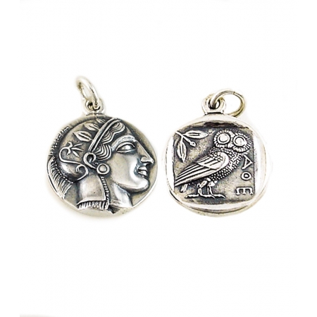 605 Athens tetradrachm, Athena & Wise Owl, silver coin of Athens (Greek Jewelry Shop)