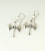 609 Sterling Silver Minoan Double Headed  Axe Earrings