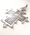151 Large Hinged Cross With Geometric Carving (XL)