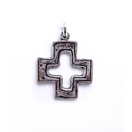 27 Byzantine imperfect cross - (Greek Jewelry Shop) Sterling silver religious crosses