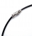 Black rubber chord with Silver motif clasp - any size