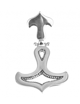 668 Large grecian/Greek 'anchor' design earrings from silver