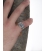 204 Sterling Silver  Band Ring with Byzantine Monogram