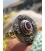 1284 Hellenistic Braided Silver Band Ring with Ruby