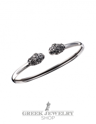 Greek Silver Bracelet with lion (Small)