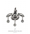 205/BM Silver Malia bees pendant in true artifact size