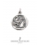 309 Athens tetradrachm coin reproduction, reverse the Greek Owl in sterling silver