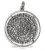 Phaistos disc pendant on silver bexel. Silver 925. Extra large