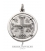 Byzantine silver crucifix coin Pendant. Sterling silver Jesus Christ pendant with Byzantium coin