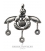 Malia bees silver pendant & brooch extra large - Minoan jewellery