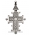 151 Large Hinged Byzantine museum Cross pendant With Geometric Carving (XL) from silver