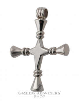 737 XL Impressive large Solid Sterling Silver Bar Cross minimally fashioned