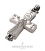 650 Reliquary Cross Pendant. Sterling silver - side B Virgin Mary engraving