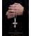 Reliquary (relic) Cross Pendant. Silver religious jewelry from GreekJewelryShop.com